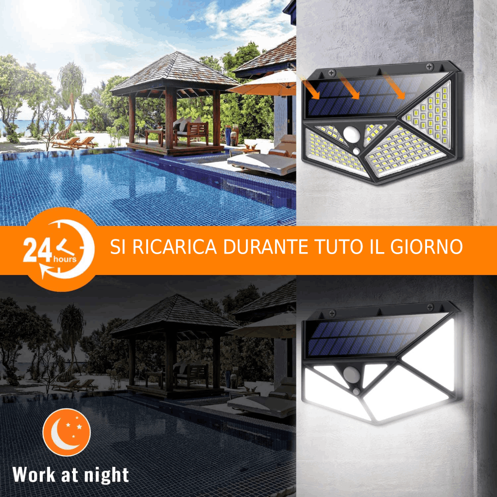 Solar Power 100 LED